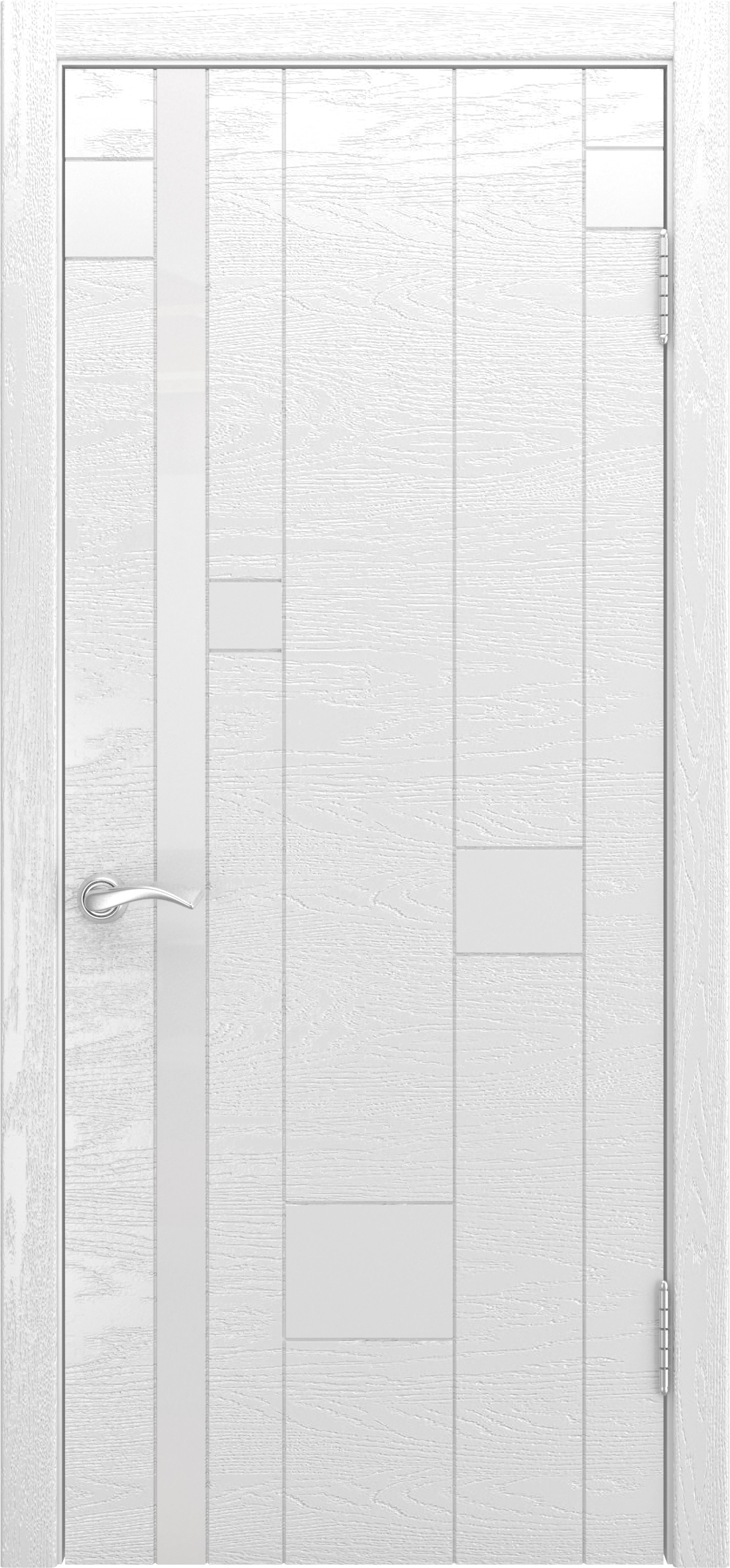 Дверь Арт-1 ясень белая эмаль