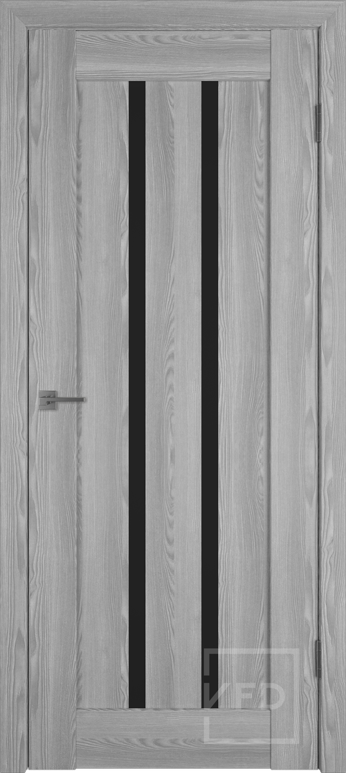 Дверь Line 2 Grey P Black Gloss