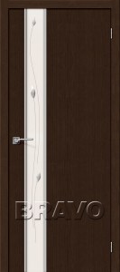 Межкомнатная дверь Глейс-1 Sprig 3D wenge