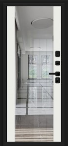 Входная дверь Лайнер-3 Total Black/Off-white