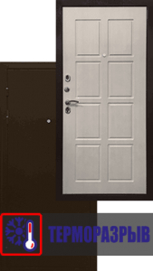 Стальная дверь Ратибор Термоблок 3К Лиственница беж