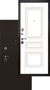 Входная дверь Ратибор Троя 3К Матовый белый